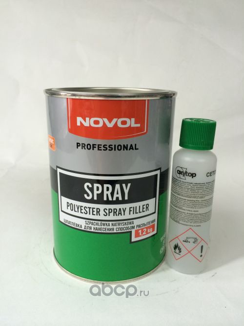1201 Шпатлевка жидкая для распыления "NOVOL SPRAY" (1, 2 кг) — фото 255x150