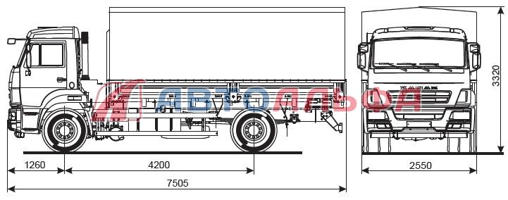 Камаз 43253 чертеж