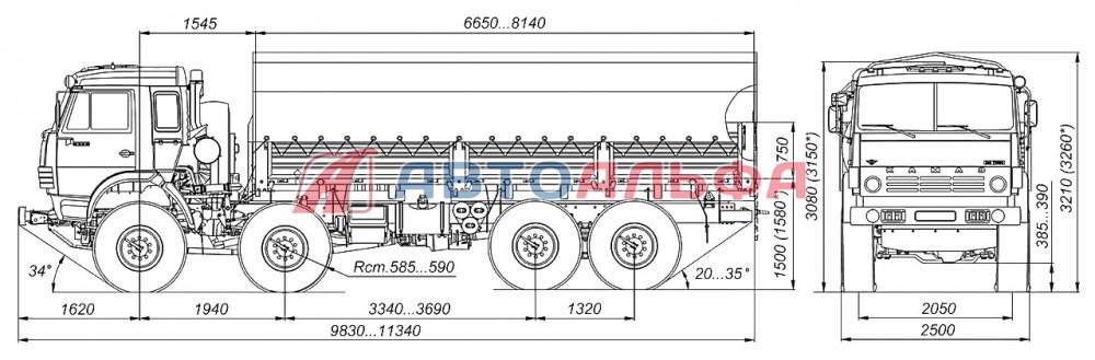 Камаз 6350 чертежи