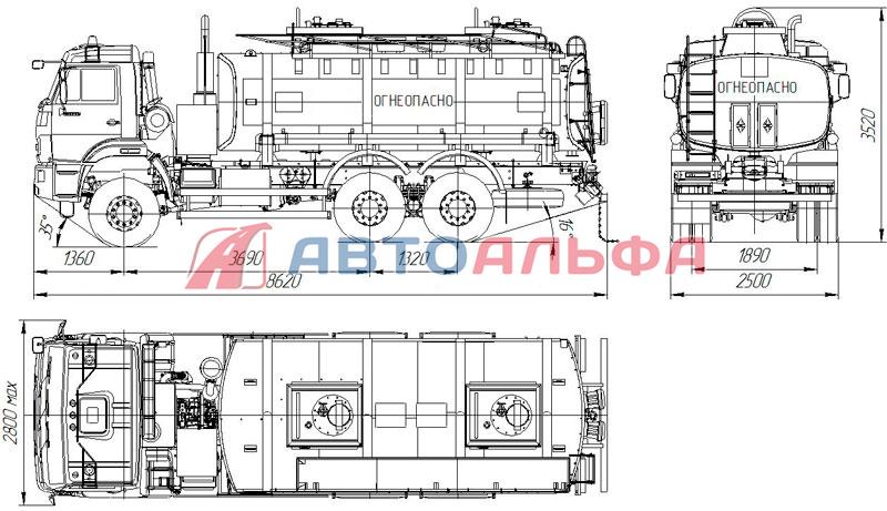 Камаз 65111 чертеж