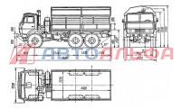 Камаз 43101 (6×6) бортовой автомобиль - схема