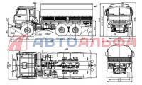 Камаз 43114 (6×6) бортовой автомобиль - схема