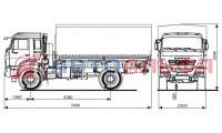 КАМАЗ 43502 (4×4) бортовой автомобиль - схема