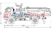 Камаз 43502 (4×4) буровая установка - схема