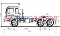 Камаз 44108 (6×6) седельный тягач - схема