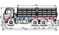 Камаз 45144 (6×4) самосвал - схема