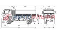 Камаз 4911 (4×4) бортовой автомобиль - схема