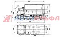 Камаз 5320 (6×4) фургон - схема