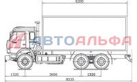 Камаз 53215 (6×4) фургон - схема