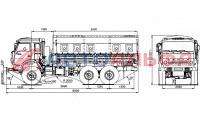 КАМАЗ 53501 (6×6) бортовой автомобиль - схема
