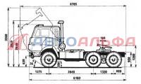 Камаз 5410 (6×4) седельный тягач - схема