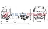 Камаз 5460 (4×2) седельный тягач - схема