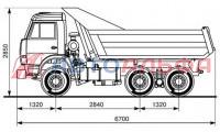 Камаз 55111 (6×4) самосвал - схема