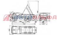 Камаз 5511 (6×4) самосвал - схема