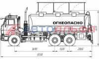 Камаз 65115 (6×4) автотопливозаправщик - схема