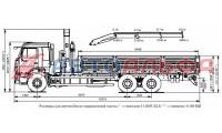 Камаз 65117 (6×4) бортовой автомобиль  с КМУ - схема 2