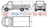 ГАЗ 3310 «Валдай» (4×2) бортовой автомобиль - схема