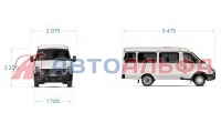 ГАЗель БИЗНЕС (4×2) автобус - схема