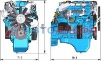 Двигатель ЯМЗ серии 53441 - схема