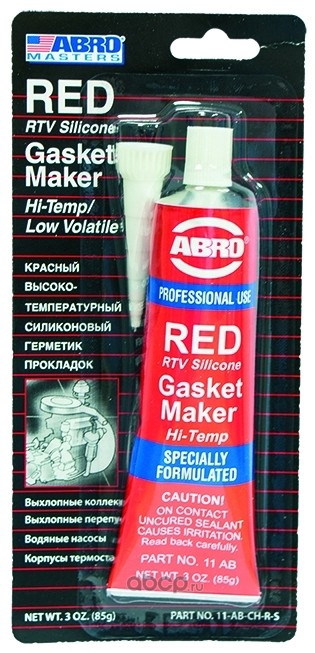11ab42r Герметик силиконовый красный 42, 5 г (производство США) ABRO 11-AB-42-R — фото 255x150