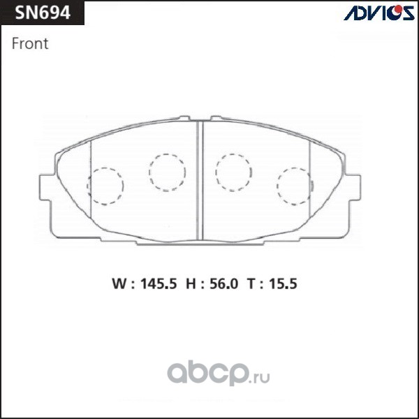 sn694 Дисковые тормозные колодки ADVICS — фото 255x150