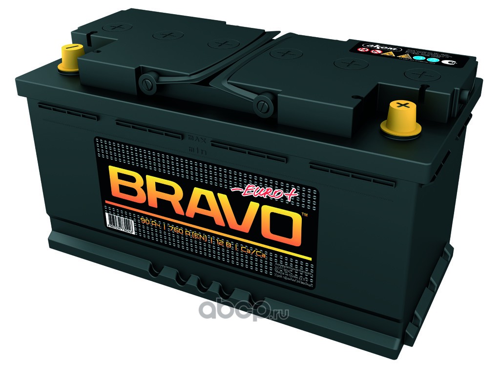 4607034730253 Аккумулятор 6СТ- 90 Bravo о.п. (пусковой ток 760А) L5 (AKOM) — фото 255x150