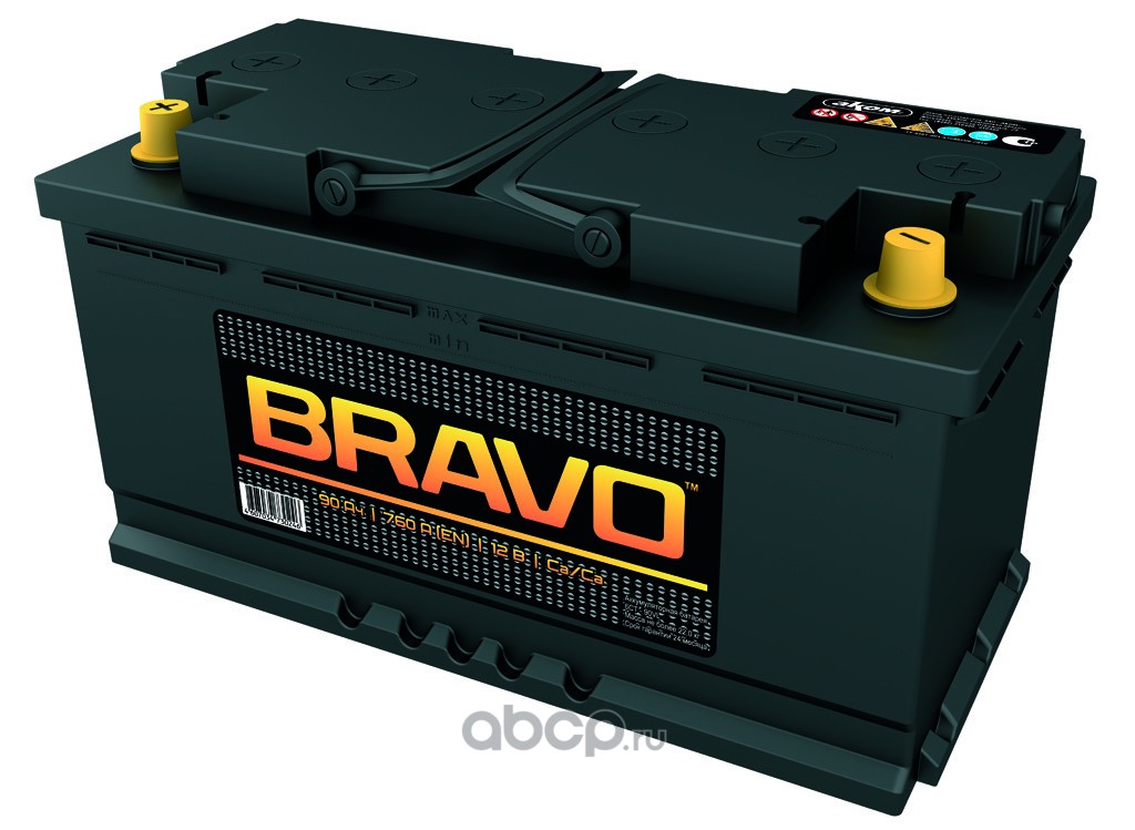 4607034730246 Аккумулятор 6СТ- 90 Bravo п.п. (пусковой ток 760А) L5 (AKOM) — фото 255x150