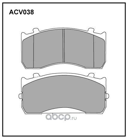 acv038khd Колодка тормозная задняя/передняя для а/м ГАЗ 3310 (к-кт 4шт усиленная) HD NIPPON — фото 255x150