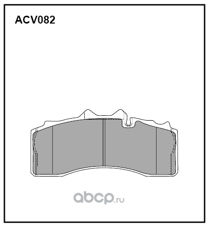 acv082khd Колодки тормозные BPW дисковые (211x115x30) (4шт.) ALLIED NIPPON — фото 255x150