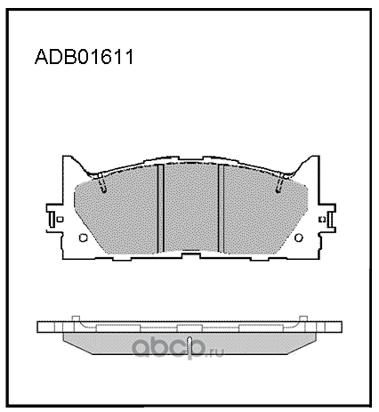 adb01611hd Колодки тормозные LEXUS/TOYOTA ES350/CAMRY(V40/50) перед — фото 255x150