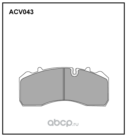 acv043k Колодки тормозные дисковые WVA (20995 29095 29094 29361) HCV — фото 255x150