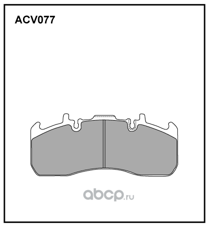 acv077k Колодки тормозные RENAULT Midlum дисковые (216x100x29) (4шт.) ALLIED NIPPON — фото 255x150