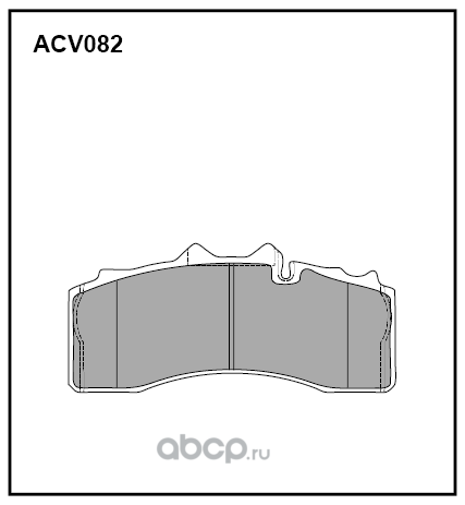 acv082k Колодки тормозные BPW дисковые (211x115x30) (4шт.) ALLIED NIPPON — фото 255x150