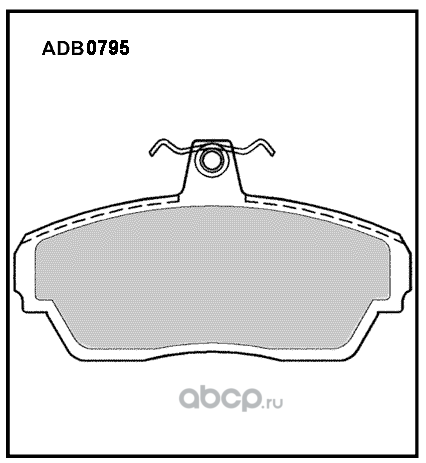 ADB0795 Колодки тормозные передние для а/м ГАЗ-2217, 3110, 3302 (компл 4шт) — фото 255x150