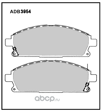 adb3954 Колодки тормозные NISSAN/INFINITI Q45 II/PATHFINDER II(R50)/X-TRAIL(T30) перед — фото 255x150
