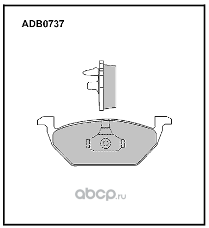 adb0737 Колодки передние VW G4 9800 без датчика/POLO SEDAN ALLIED NIPPON ADB 0737 — фото 255x150