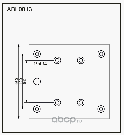 abl0013 Накладки тормозные, комплект STD / WVA (19494) HCV — фото 255x150
