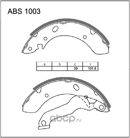 abs1003 Колодки тормозные HYUNDAI (Coupe 1996-2009, Elantra 1990-15, Elantra XD 06.00) задние; Allied Nippon — фото 255x150