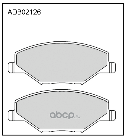 adb02126 Колодки тормозные дисковые | перед — фото 255x150