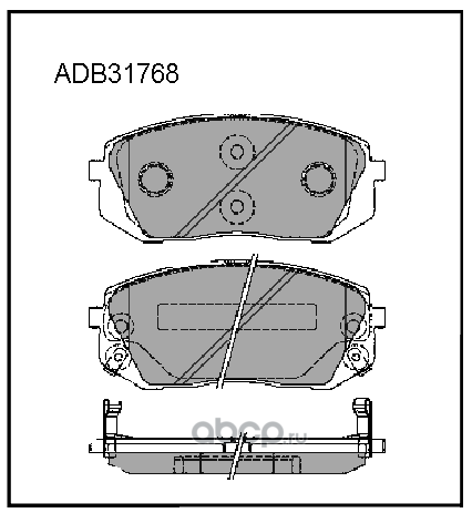 adb31768 Колодки передние HYUNDAI ix35/KIA Sportage III /Type Sumotomo ALLIED NIPPON ADB 31768 — фото 255x150