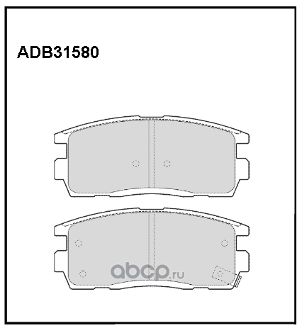 adb31580 Колодки тормозные CHEVROLET/OPEL CAPTIVA(C100/140)/ANTARA(L07) 06- задн — фото 255x150