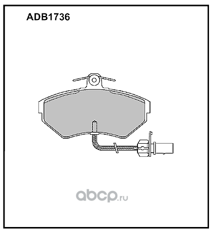 adb1736 Колодка тормозная передняя для а/м Audi A4/VW Passat ALLIED NIPPON — фото 255x150
