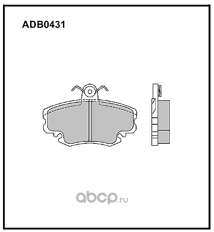 adb0431 Колодки тормозные передние LADA LARGUS, RENAULT LOGAN 8 V , , 4шт. ALLIED NIPPON ADB 0431 — фото 255x150