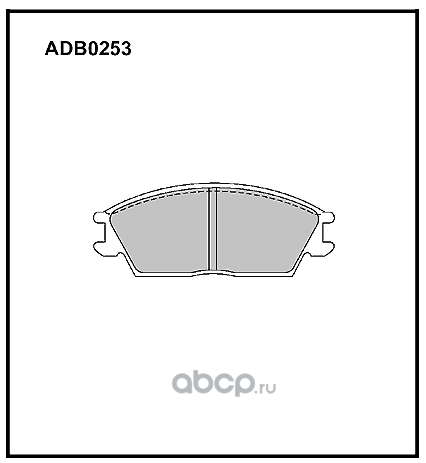 adb0253 Колодки тормозные HYUNDAI SCoupe (89-91), Excel, Pony (89-91) передние (4шт.) ALLIED NIPPON — фото 255x150