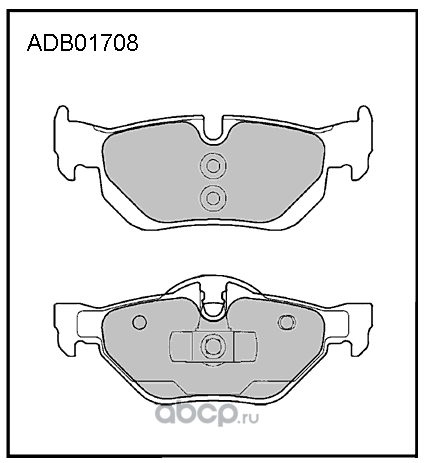 adb01708 Колодки тормозные BMW 1 (E87) (2.0 D/3.0),3 (E90,E91) (1.8 D/1.8/2.0/2.5) задние (4шт) ALLIED NIPPON — фото 255x150