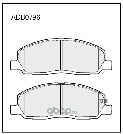 adb0796 Колодки тормозные передние для а/м ГАЗель NEXT ALLIED NIPPON ADB 0796 — фото 255x150