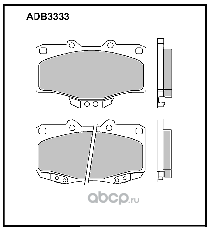 adb3333 Колодки передние TOYOTA 4Runner/LC 80/LC Prado (J90) ALLIED NIPPON ADB 3333 — фото 255x150