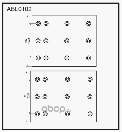 abl0102 Накладки тормозные L1-8T A0814/A0815 (Allied Nippon)  СЗАП — фото 255x150