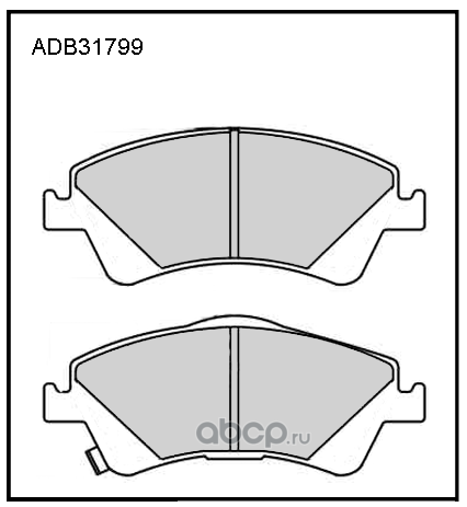 adb31799 Колодки тормозные TOYOTA (AURIS ( E15 ), 10/06 - 09/12 AURIS ( E18 ), 10/12) передние; Allied Nippon — фото 255x150