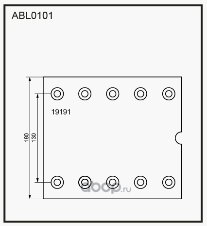 abl0101 Накладка тормозной колодки BPW (420x180) стандарт 80 отв. 8x15 / 93251 (8шт.) ALLIED NIPPON — фото 255x150